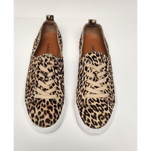 Lucky Brand Dansbey Cheetah Print Casual Sneakers Shoes Color Brown Size US 7.5M